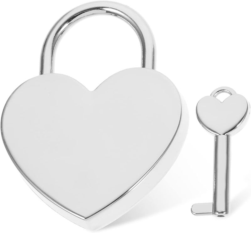 Heart Shaped Lock And Key For Jewelry Box Diary Luggage Pink Valentine Gift - Image 1